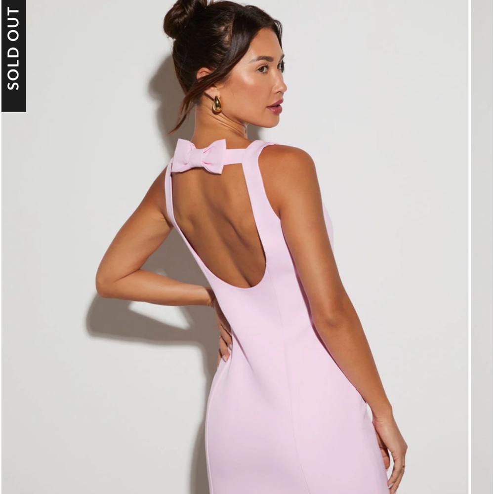 Vici Pink Backless Dress